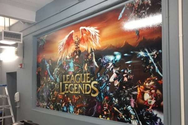 League of Legends office wall graphics