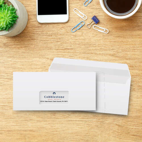 Custom Printed #10 Business Window Envelopes - 500/Box